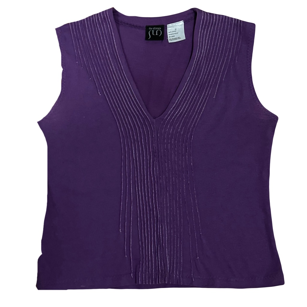 Early Y2k Ultimate Sin Clothing Brand Sleeveless Purple Shirt Early Y2k Ultimate Sin Clothing Brand Sleeveless Purple Shirt